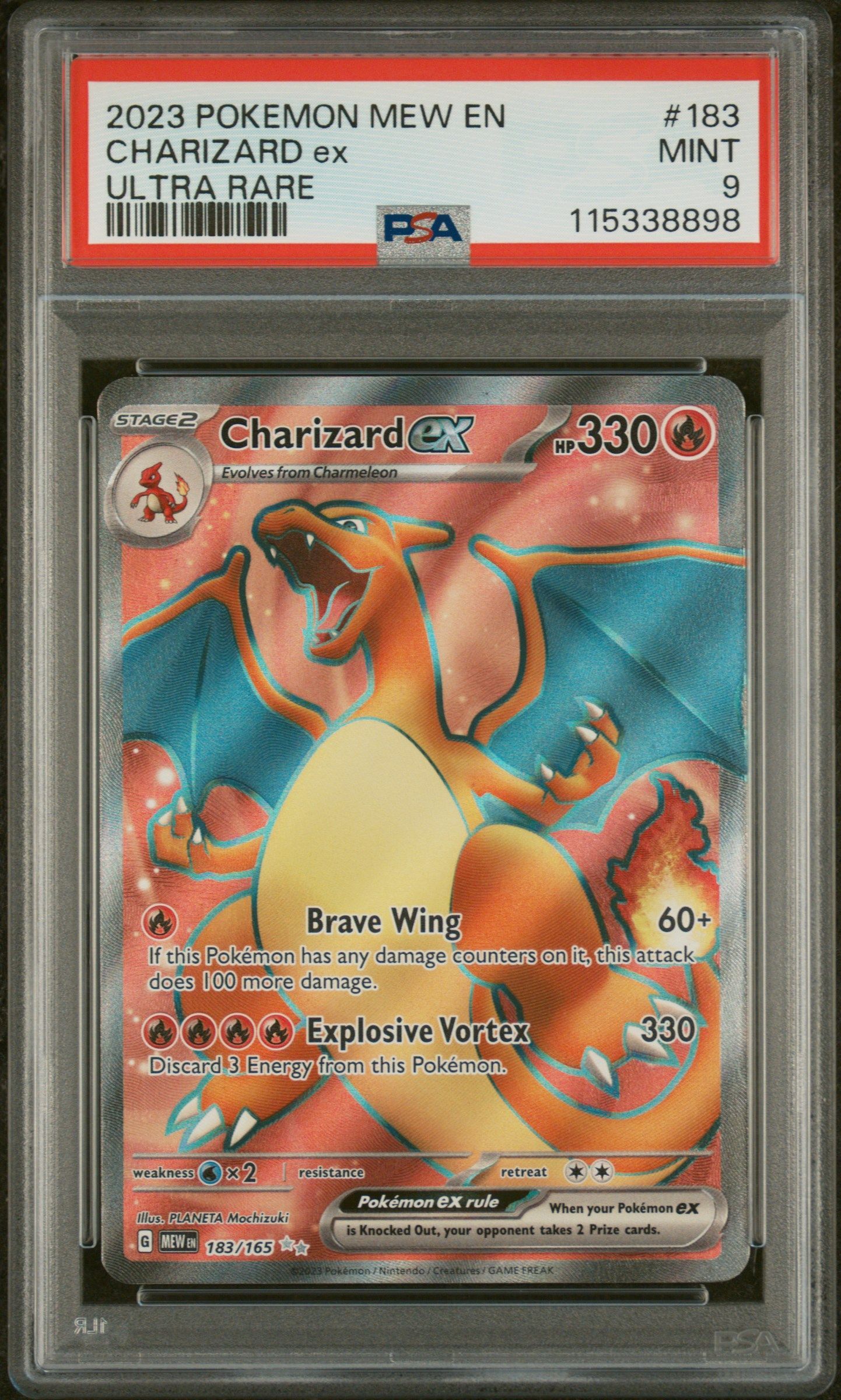 #183 CHARIZARD EX PSA 9