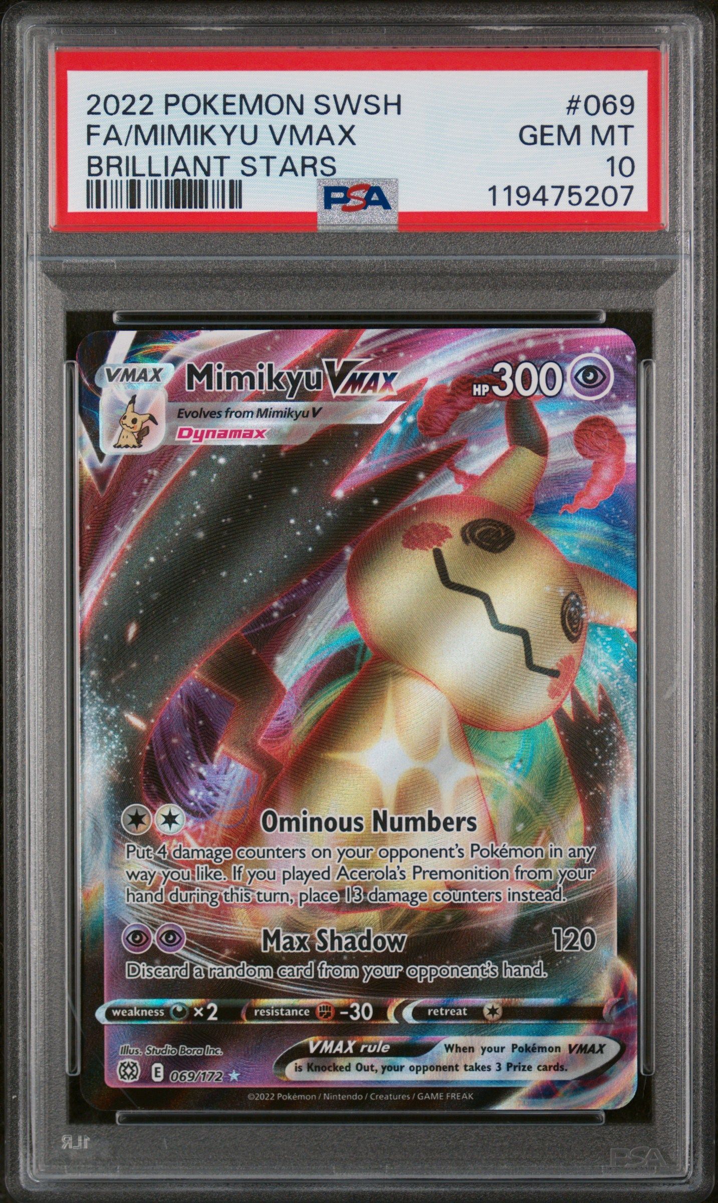#069 MIMIKYU VMAX PSA 10