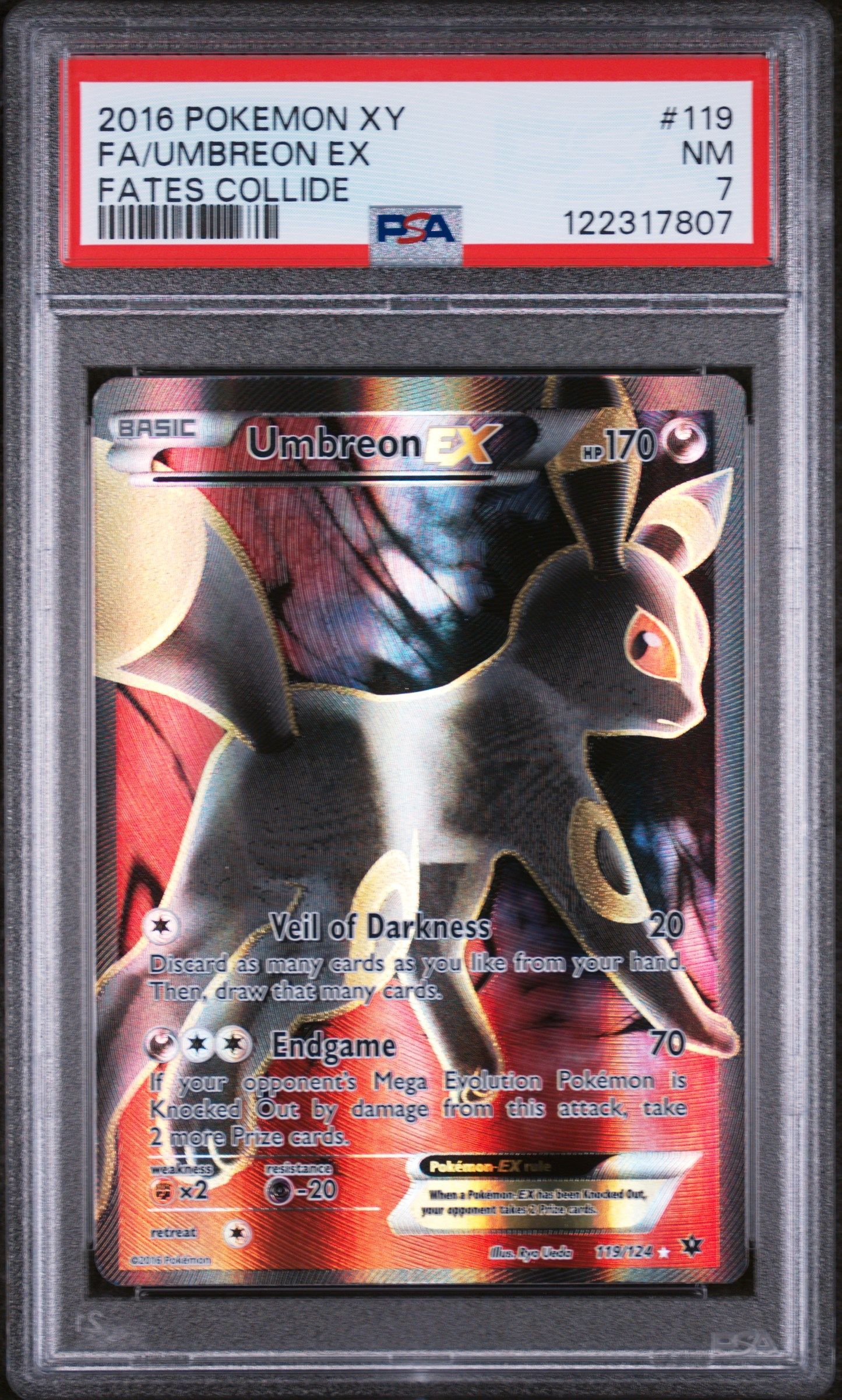 #119 UMBREON EX PSA 7