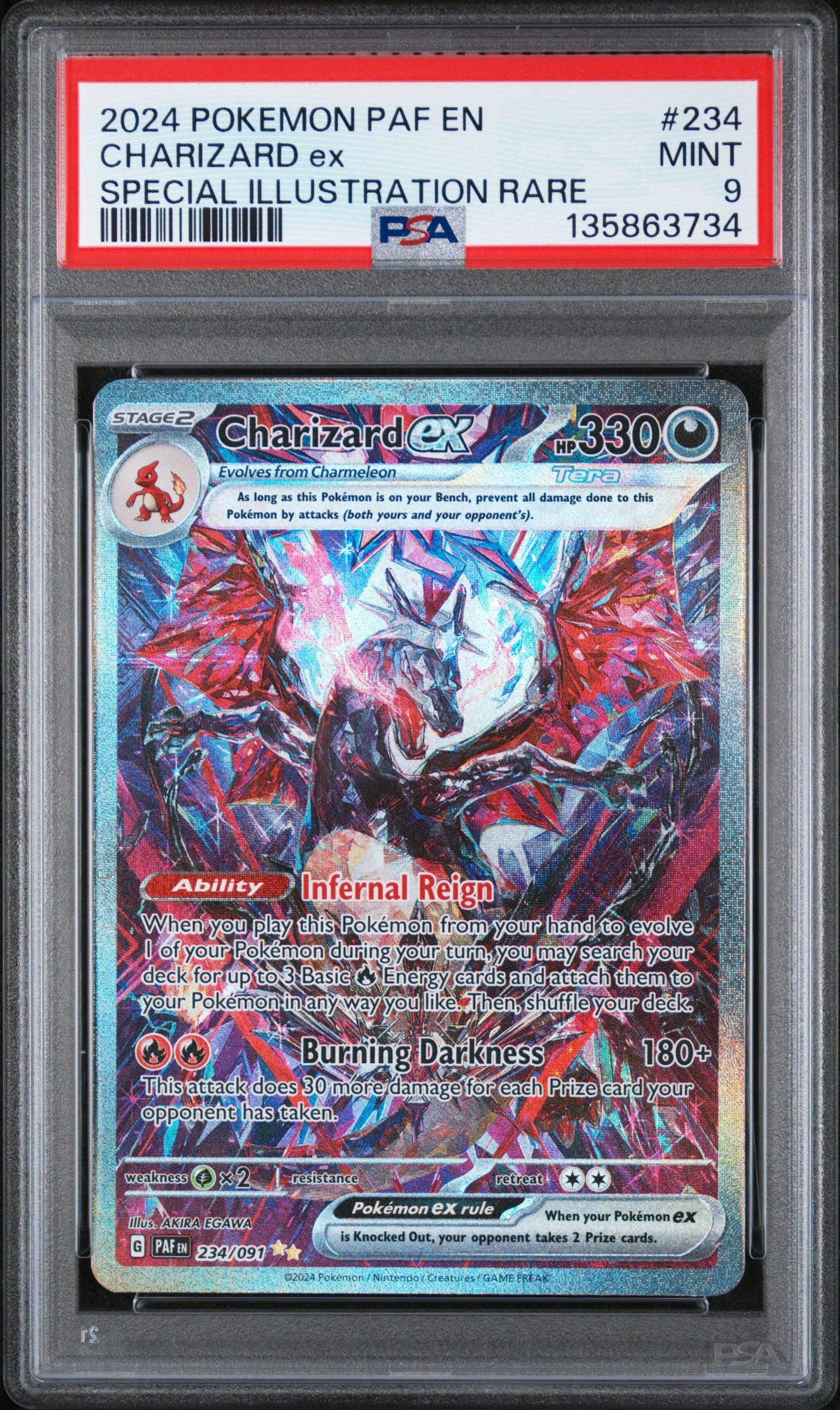 #234 CHARIZARD EX PSA 9