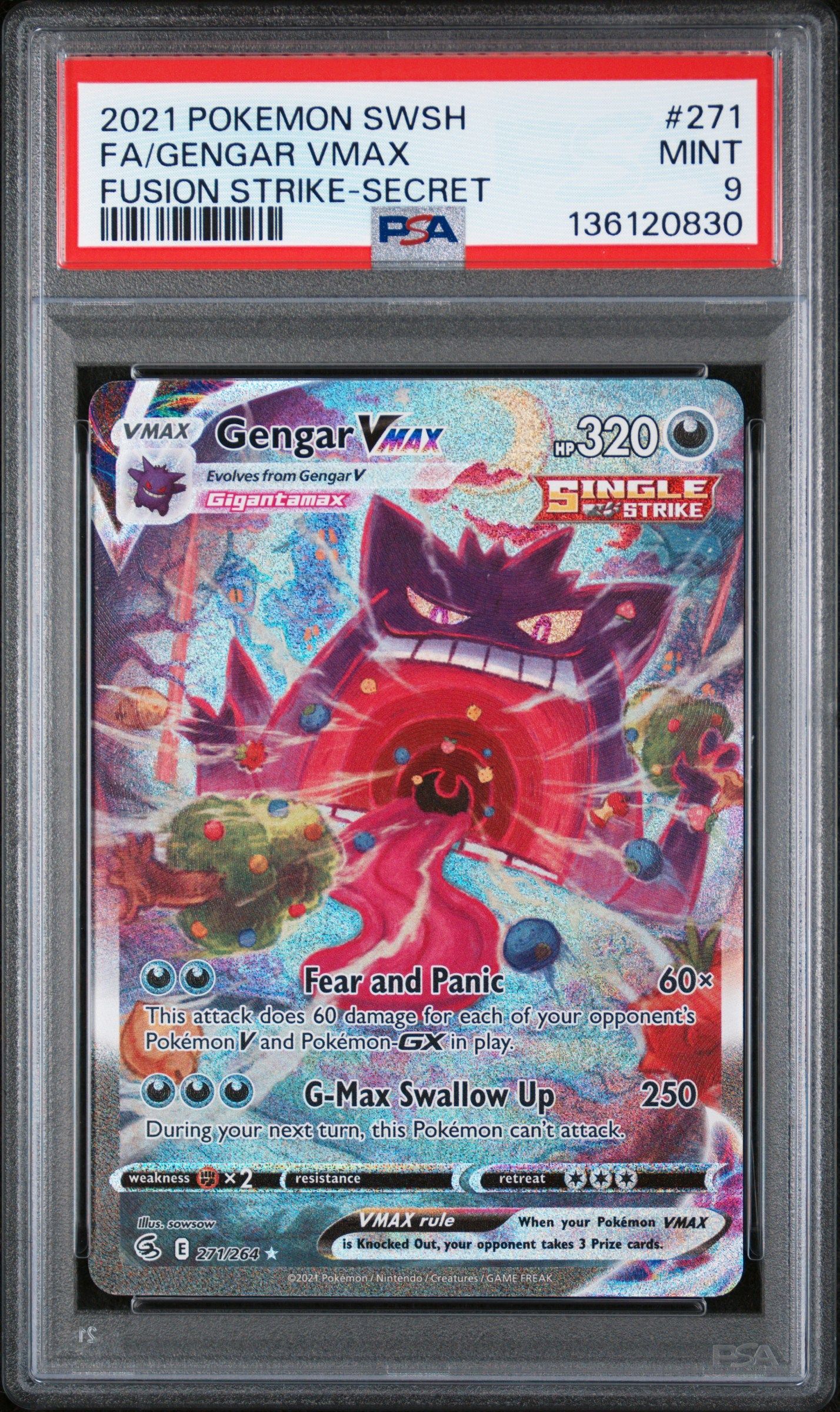 #271 GENGAR VMAX PSA 9