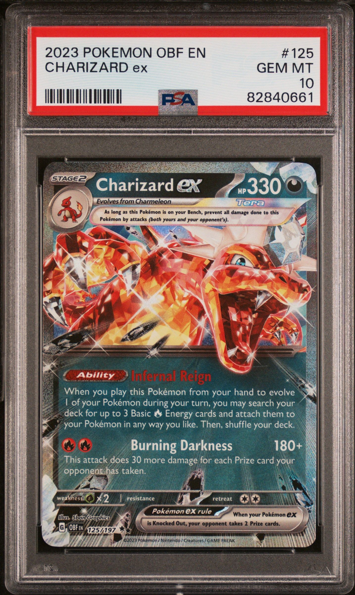 #125 CHARIZARD EX PSA 10