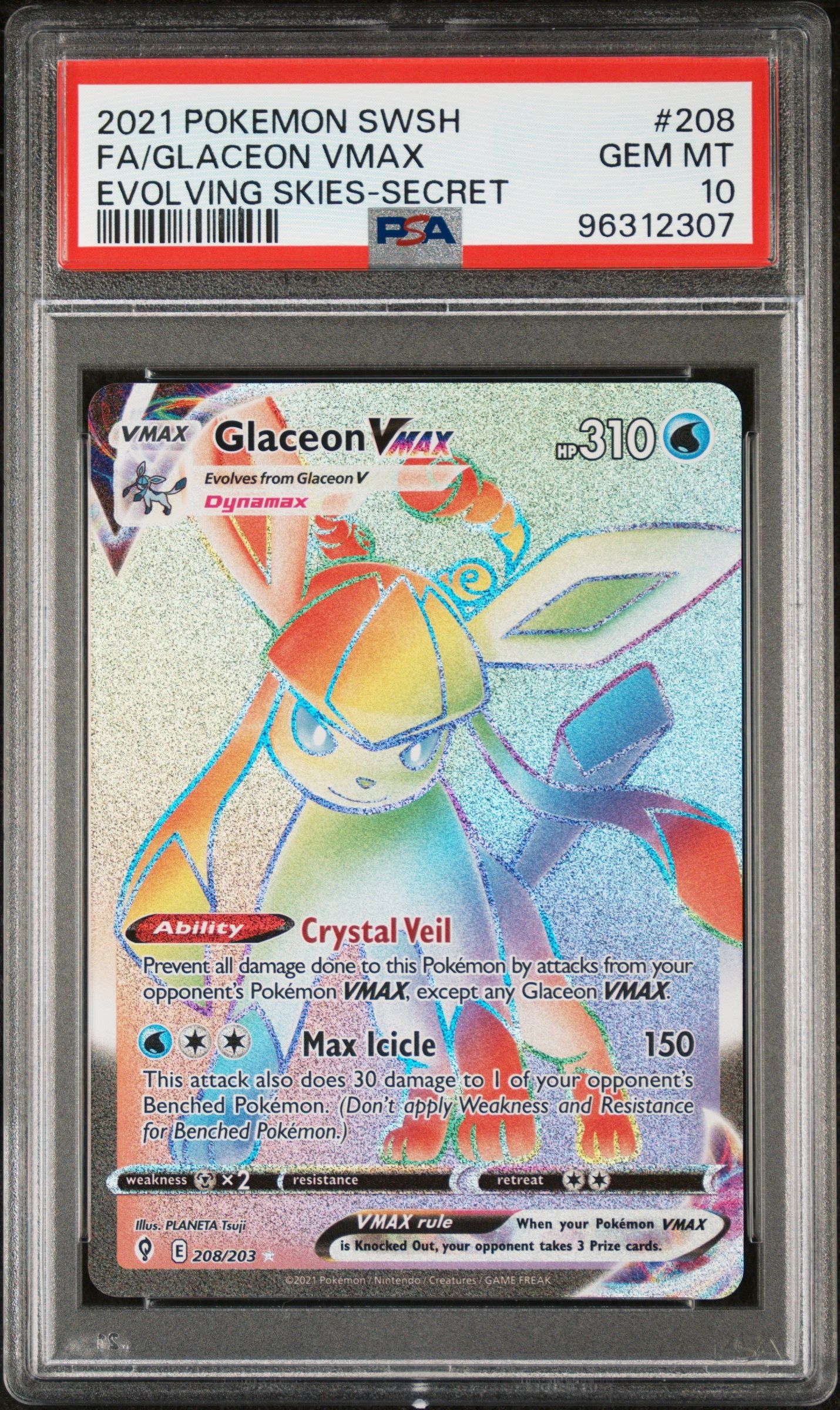 #208 GLACEON VMAX PSA 10
