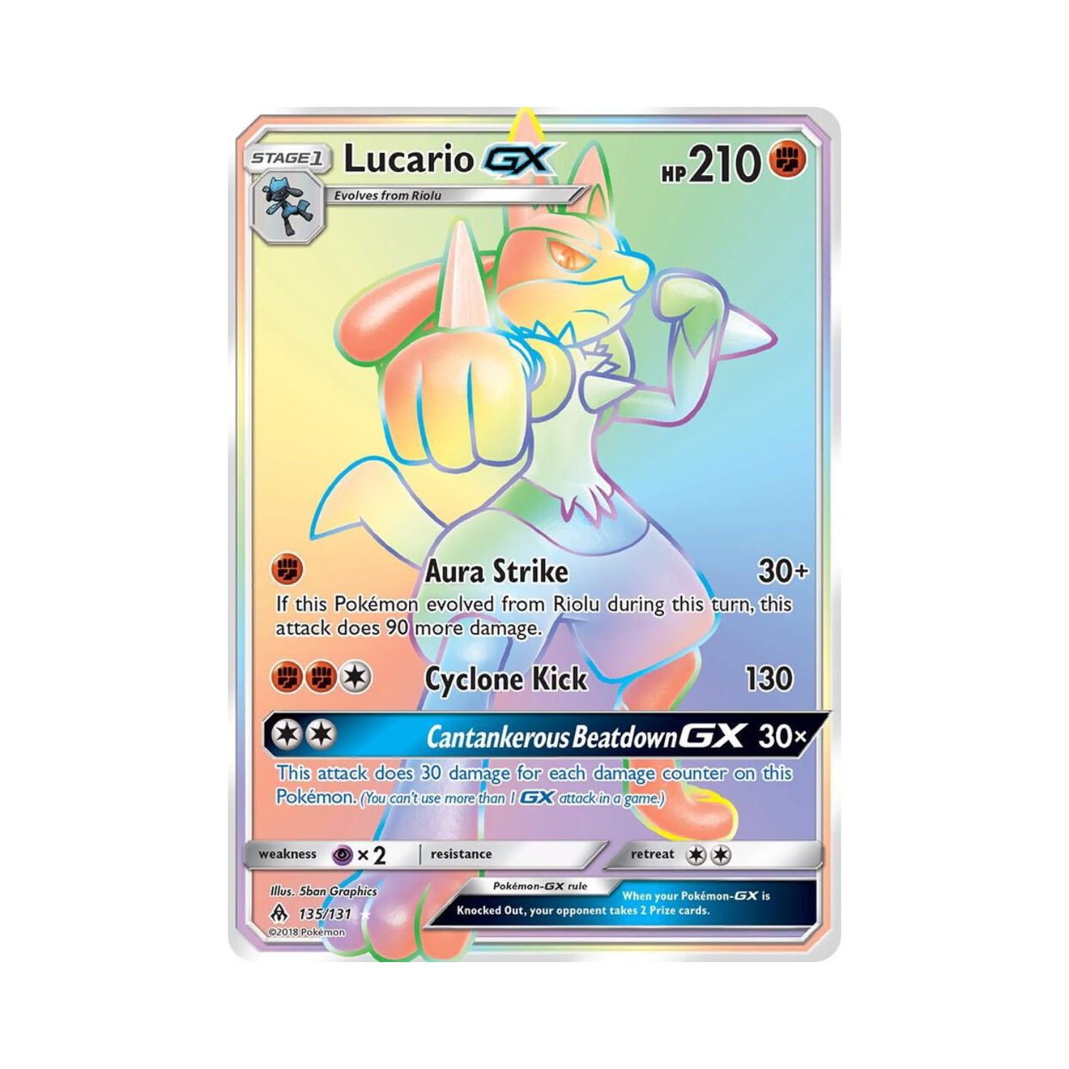 Lucario GX (Secret) #135