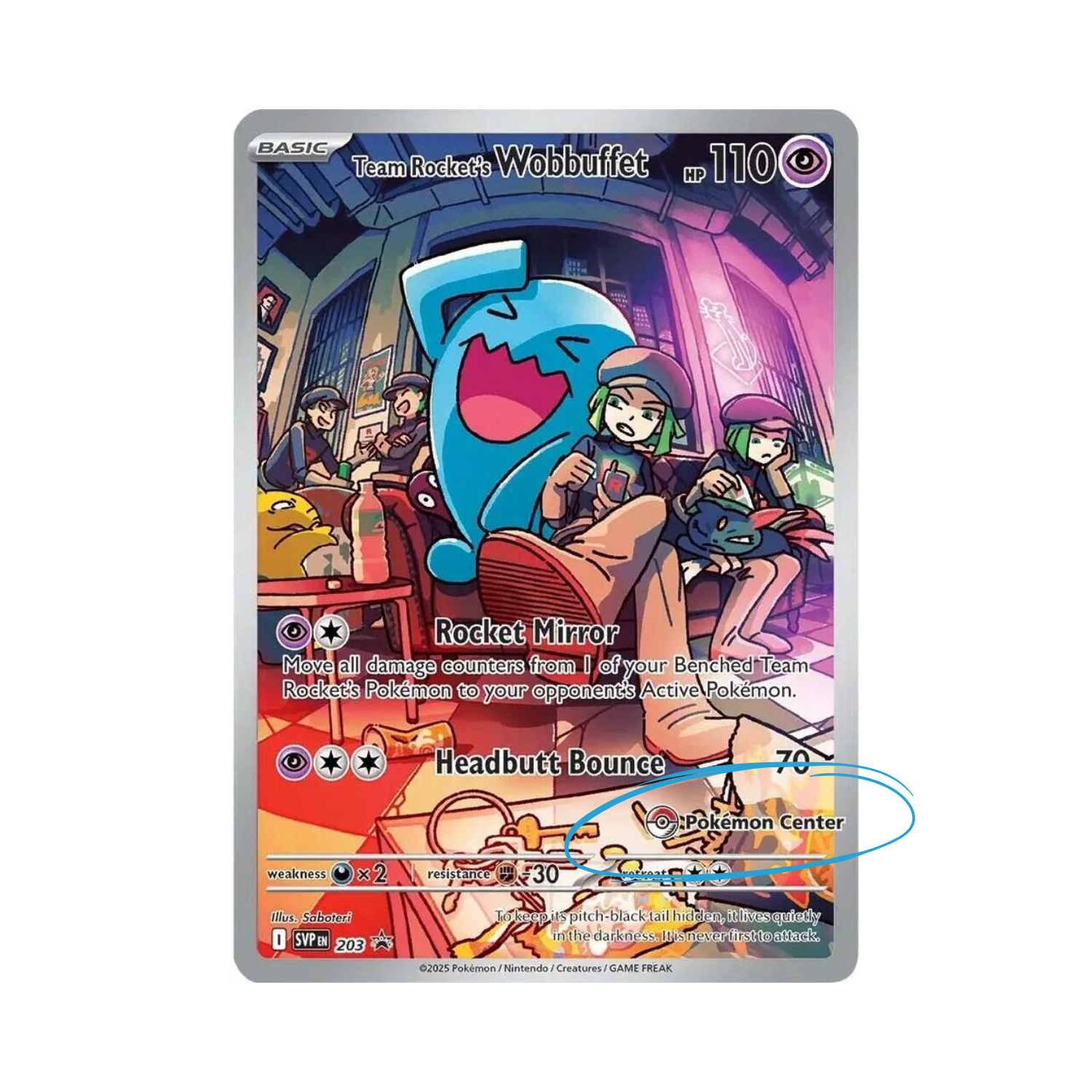 Team Rocket's Wobbuffet (Pokemon Center Exclusive) #203
