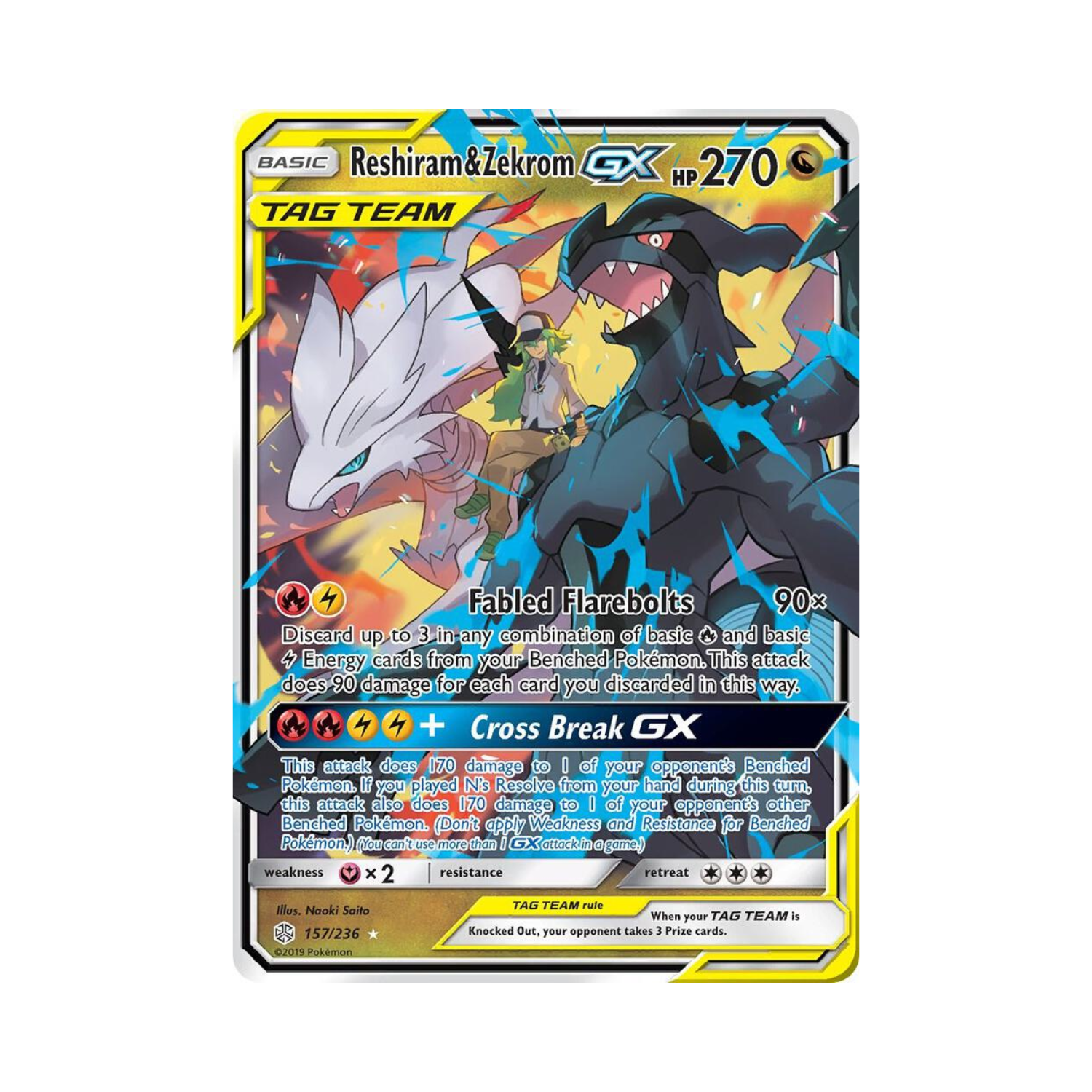 Reshiram & Zekrom GX #157