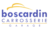 Un logo bleu et jaune pour le garage carrosserie boscardin