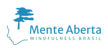 A blue logo for mente aberta mindfulness brasil