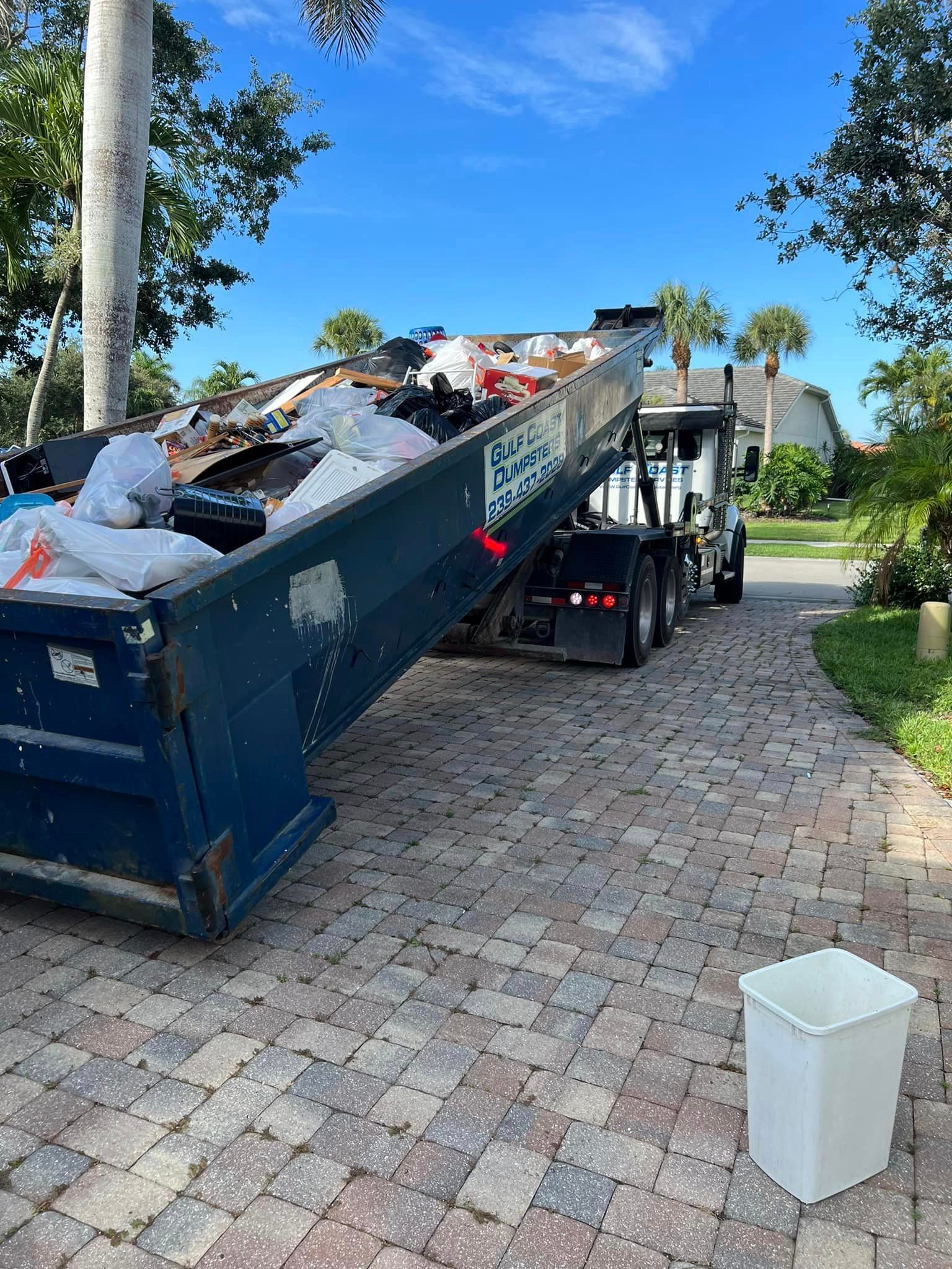 Dumpster with Junks — Naples, FL — Gulf Coast Dumpster Services