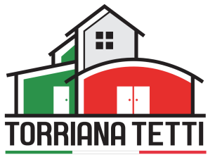 Logo: edifici stilizzati in verde, bianco e rosso con la scritta
