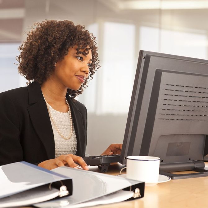 Photo of a modern desk