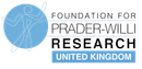 The logo for the foundation for prader willii research united kingdom