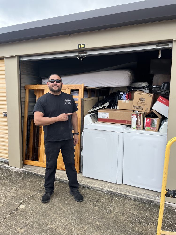 Man Is Standing in Front of a Storage — San Antonio, TX — Camacho’s Moving