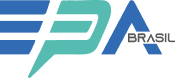 Logotipo da EPA Brasil, com texto em azul e verde.