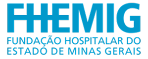 FHEMIG logo in blue, with text "FUNDAÇÃO HOSPITALAR DO ESTADO DE MINAS GERAIS" below.