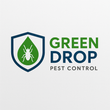 The logo for greenguard pest control shows a shield with a check mark and a bug on it.
