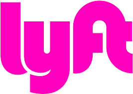 a pink lya logo on a white background .