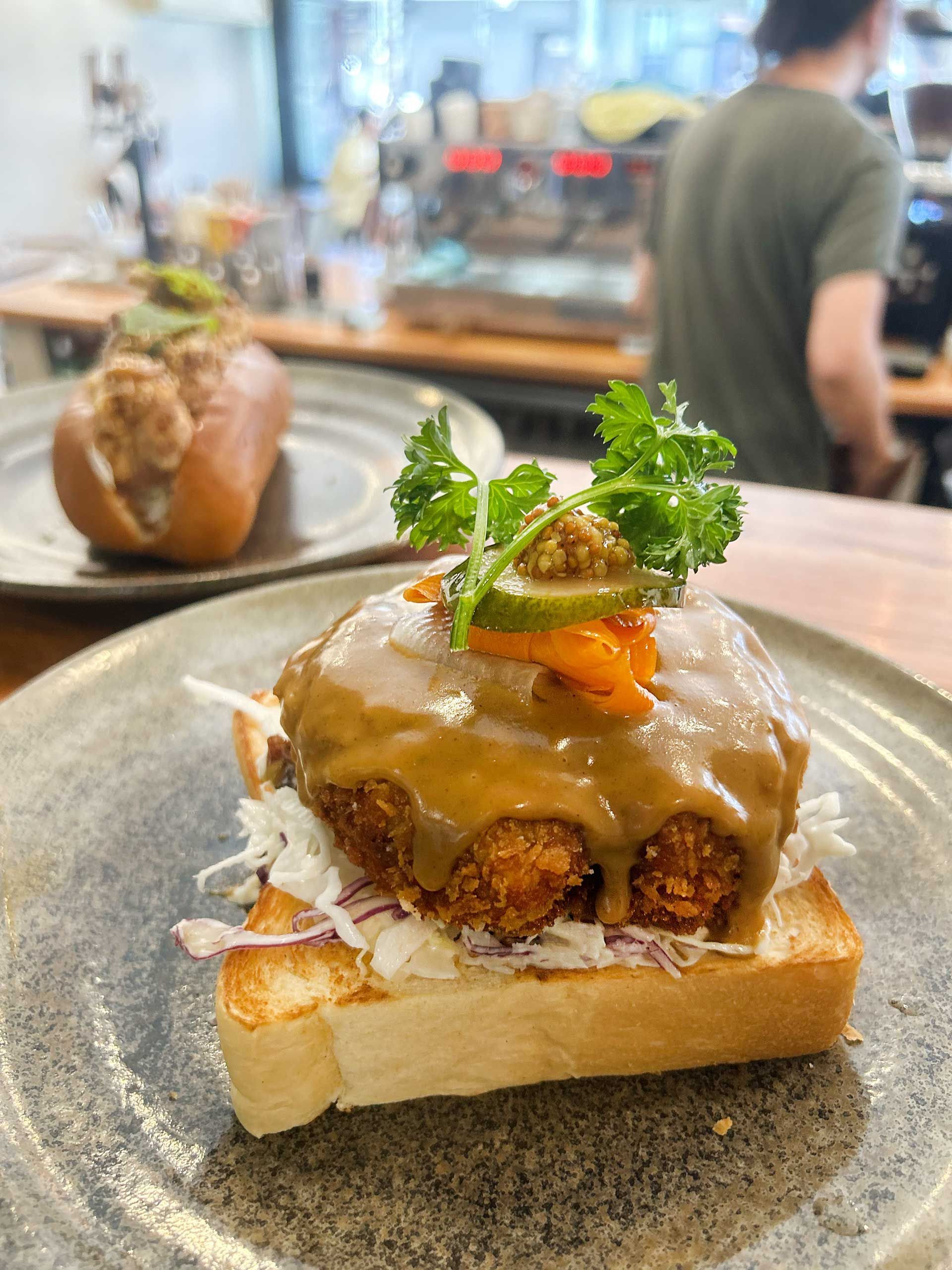 Japanese Burger at Maeda Cafe Newtown