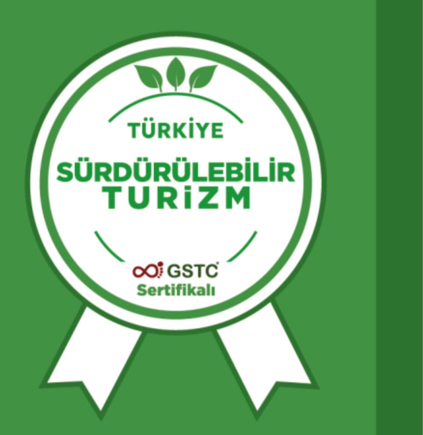 Green badge with 