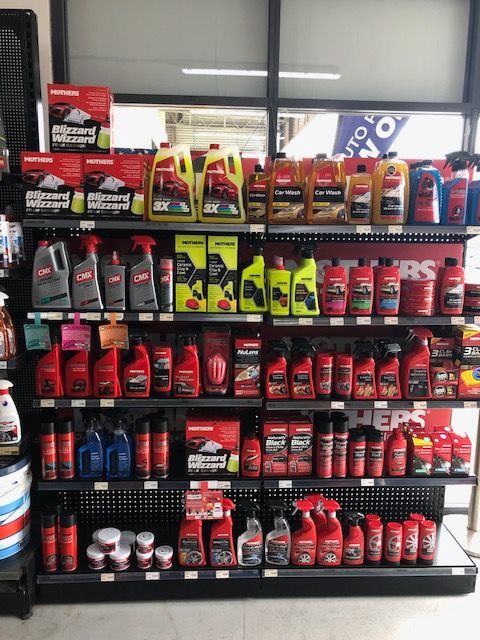 Display of Vehicle Cleaning Products For Inside & Out— Auto Spares Morisset In Morisset, NSW