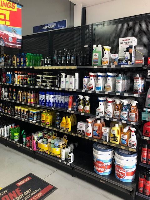 Large Display of Car Cleaning Products — Auto Spares Morisset In Morisset, NSW