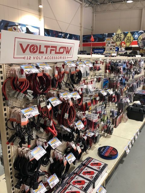 A Store Aisle With A Sign That Says Voltflow On It — Auto Spares Morisset In Morisset, NSW