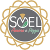 Un logo per soel amore e pizza con una pizza al centro