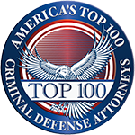 The logo for America's top 100 criminal defense attorneys.