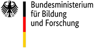 Logo des Bundesministeriums für Bildung und Forschung. Es zeigt einen schwarzen Adler und den Namen des Ministeriums.