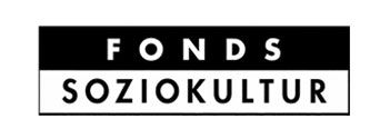 Logo: "FONDS" in weißer Schrift auf schwarzem Rechteck über "SOZIOKULTUR" in weißer Schrift auf weißem Rechteck.