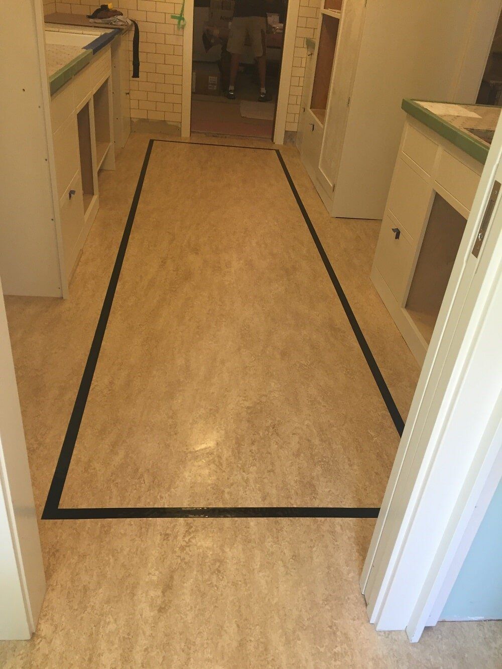 Floor with Black Outline Design  — Floor  in Sacramento, CA