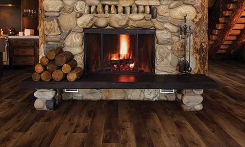 Laminate Floors — Laminate Flooring Matching The Fireplace in Sacramento, CA