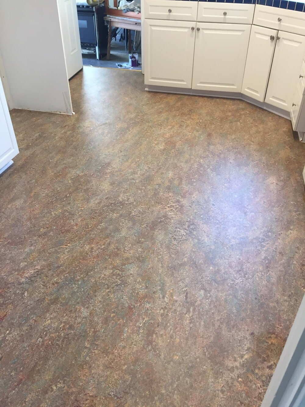 Beautiful Kitchen Floor with White Cabinet  — Floor  in Sacramento, CA