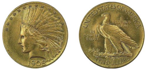 $10 Indian Gold Piece (1907-1933)