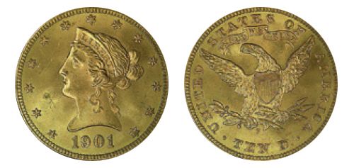 $10 Liberty Gold Piece (1838-1907)