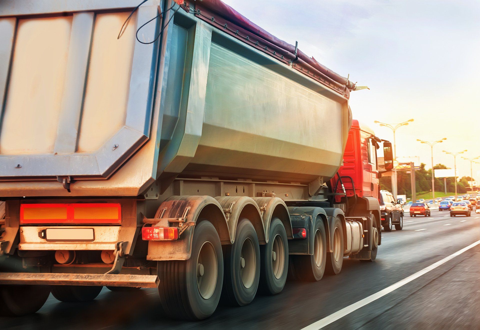Dump Truck Goes On Highway — Stockton, CA — Diamond Truck Body Manufacturing Inc.