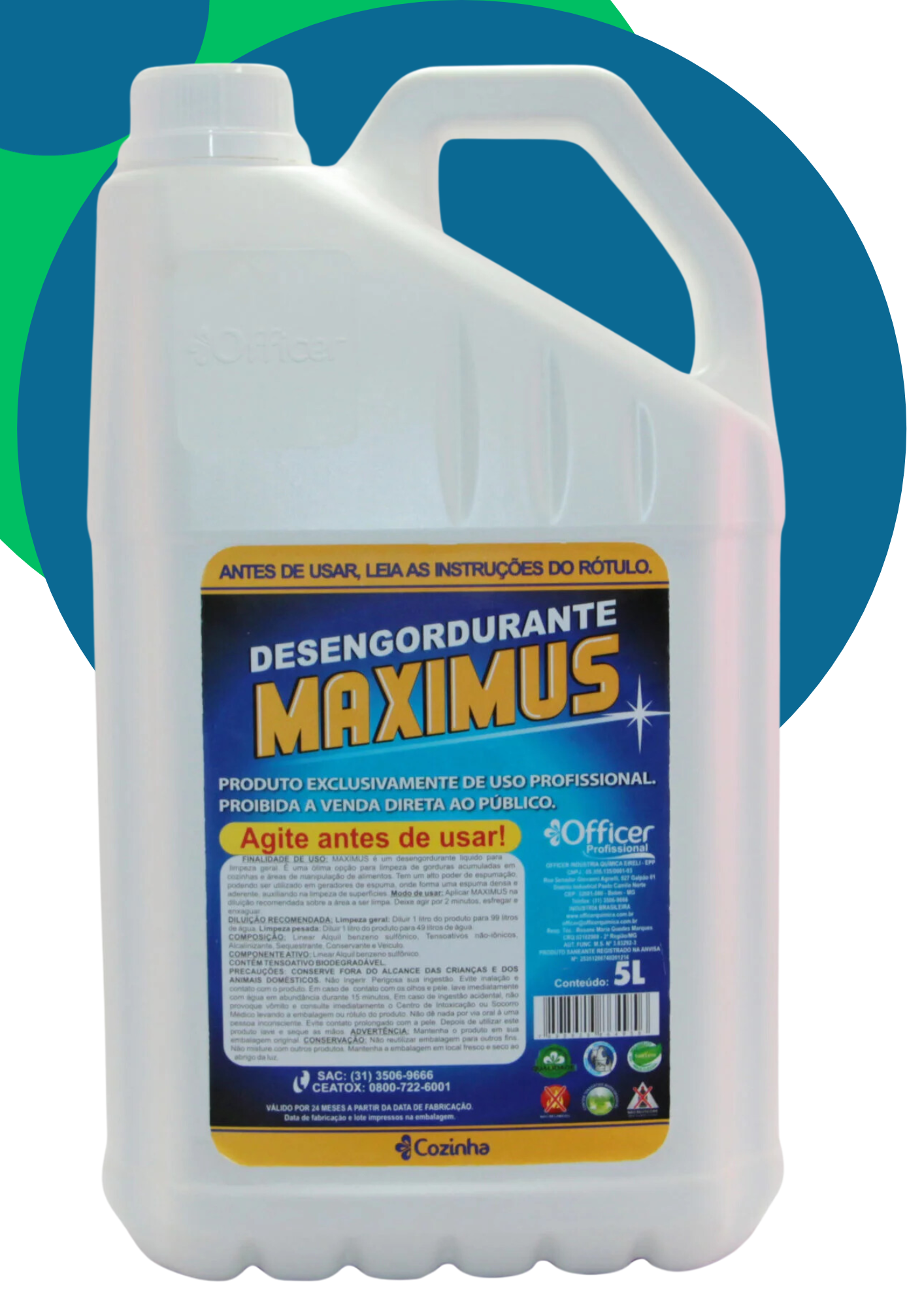 Desengordurante Máximus - Officer Química