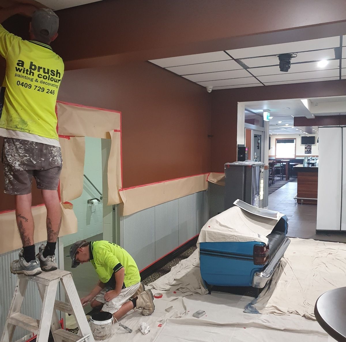 A Large Room with A Circular Ceiling Is Being Remodeled — A Brush With Colour in Pialba, QLD