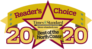 A sign that says reader 's choice 2020 best of the north coast