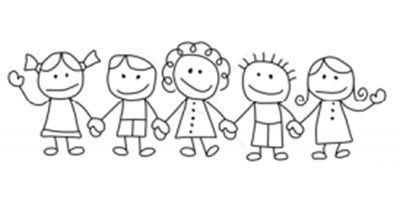 drawing of kids holding hands