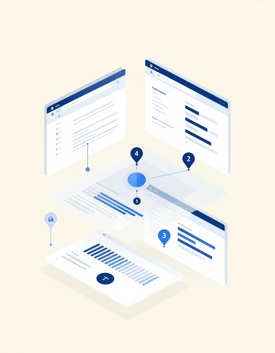 Schematische Darstellung eines Website-Audits