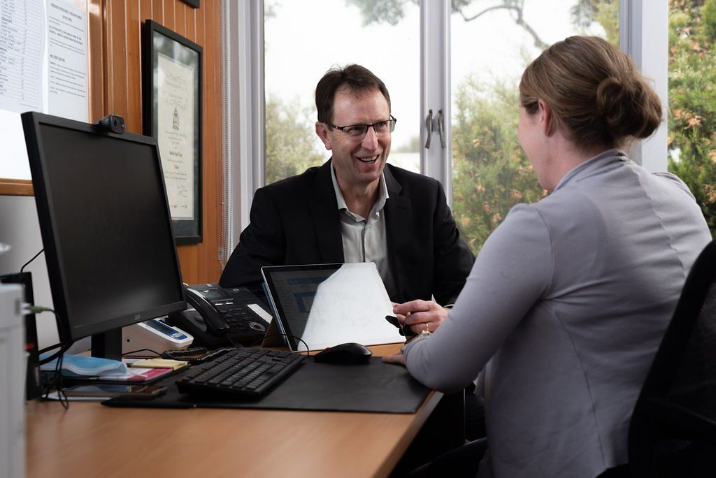 Danny Haydon, Principal talking with Dr Natalie Payne Tanunda Medical Centre