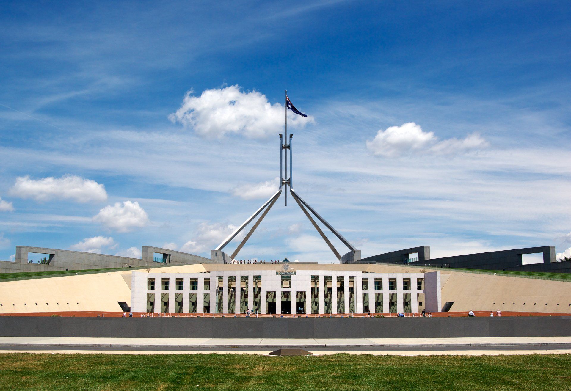 Australian parliament house for the Federal Government in Canberra