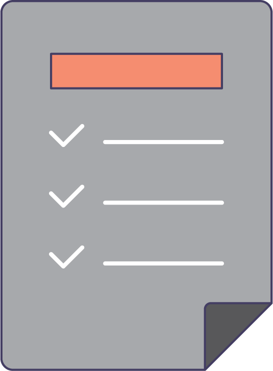 Vector image of a note pad planning points to be ticked off.