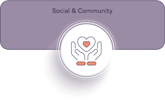 Social & Community Logo Banner.