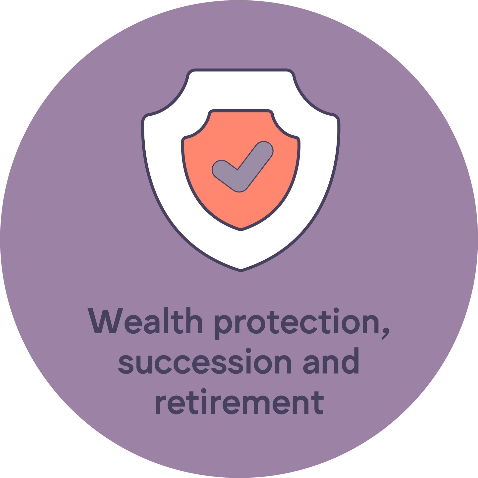Wealth protection, succession and retirement icon supporting the Brentnalls for Life process.