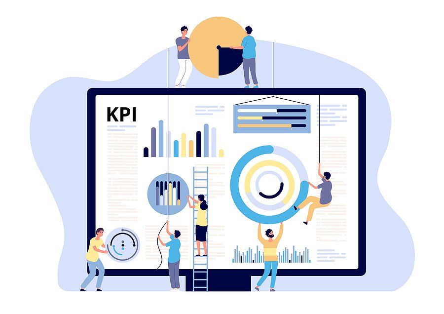 Monitor the health of your business with kpi's with data and graphs.