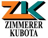 a logo for zimmerer kubota is shown on a white background