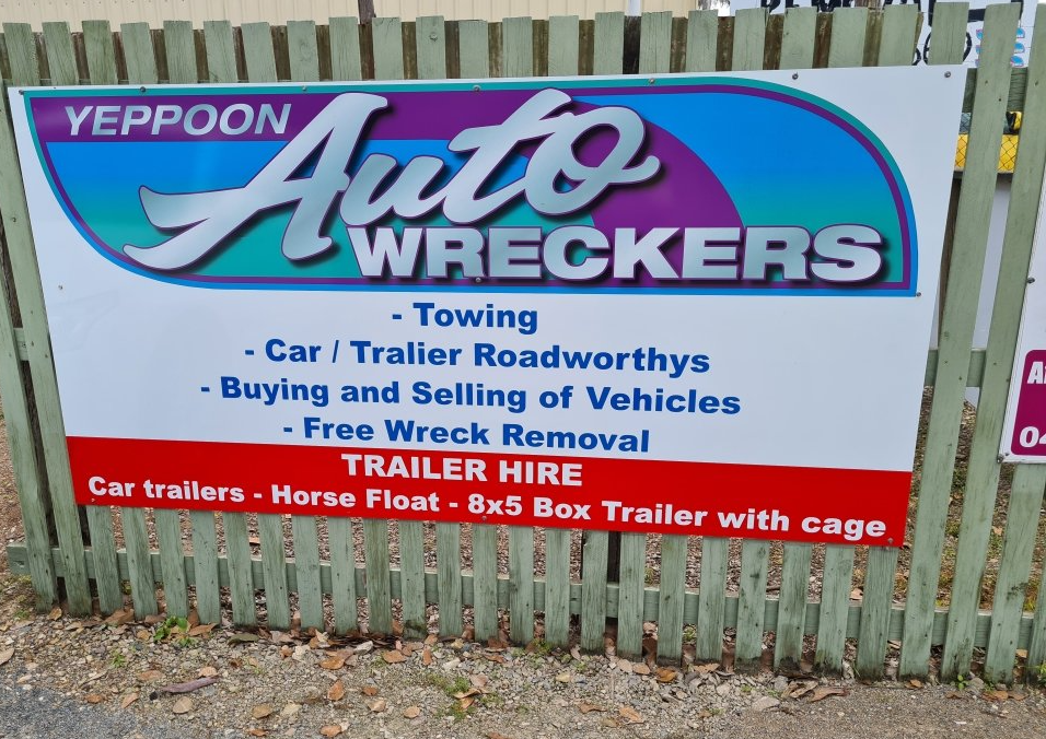 Yeppoon Auto Wreckers Sign & Workshop — Local Vehicle Scrapping And Repair Professionals in Bondoola, QLD
