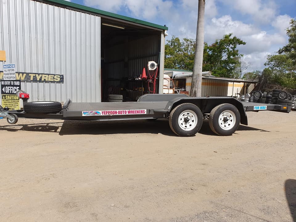Car Trailer for Hire — Local Vehicle Scrapping And Repair Professionals in Bondoola, QLD